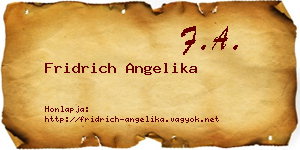 Fridrich Angelika névjegykártya